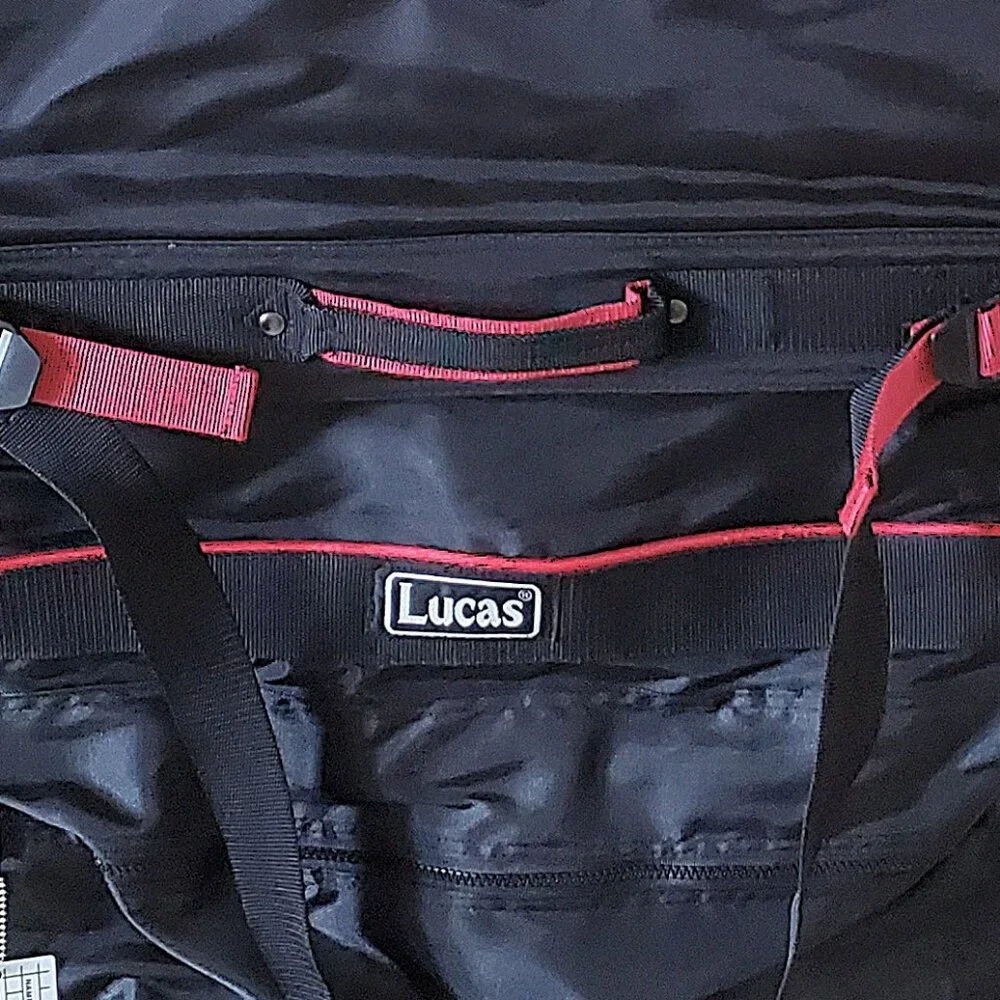 Lucas Vintage Black Nylon Lightweight Foldable Garment Travel Bag